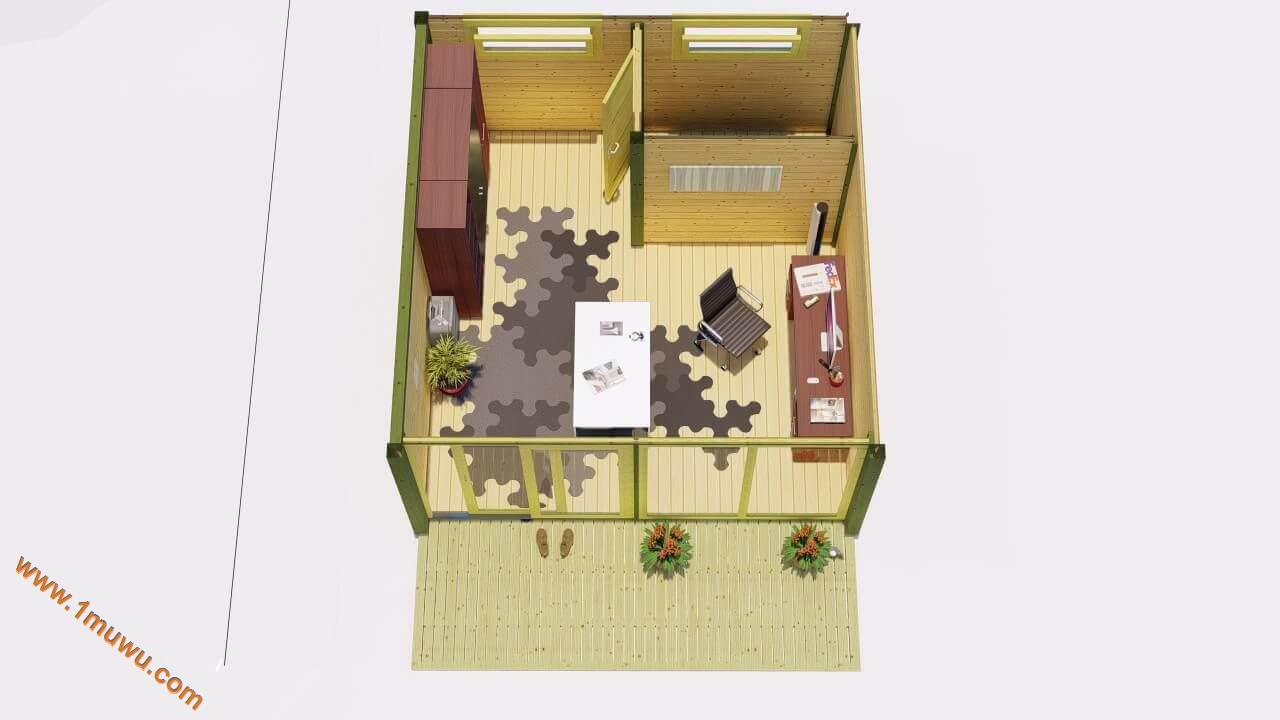 木屋别墅3D室内图
